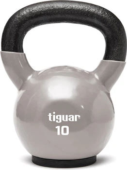 Kettlebell z powłoką winylową Tiguar 10 kg Jasnoszary (TI-KB0010)
