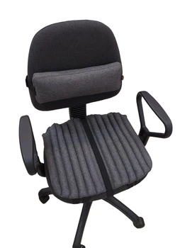 Эргономические подушки EKKOSEAT на офисное и компьютерное кресло. Комплект. Серый. Черный съемный ремень.OF-1G2Haccessories30