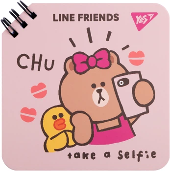 Блокнот YES Line Friends 110 х 110 80 листов Без линовки (151750)