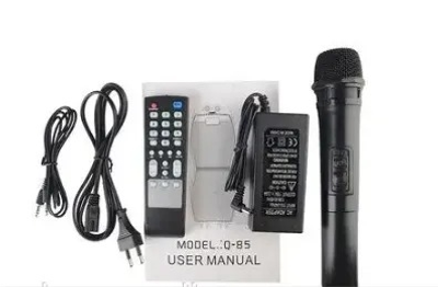 Акумуляторна акустична система XPRO Q82 колонка чемодан 80Вт 8 дюймів, USB, SD, FM радіо, Bluetooth, 1 радіомікрофон, ДУ