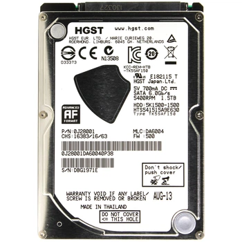 Жесткий диск Hitachi 2.5 Travelstar 1.5 Tb 5K HTS541515A9E630, б/у