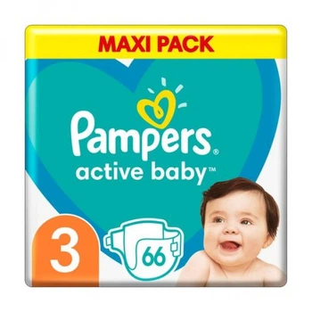 Подгузники Pampers Active Baby Размер 3 Extra Sleep 66 штук Maxi 6-10 кг
