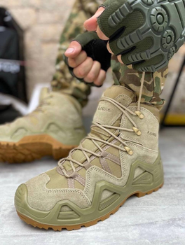 Тактичні чоловічі військові черевики зносостійкі койот LOWA Waterproof розмір 41