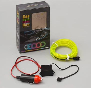 Подсветка для автомобиля CAR Cold Light Line EL-1302-1 м Желтая