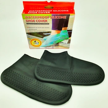 Бахилы чехлы дождевики на обувь Shoe Cover Черный размер S