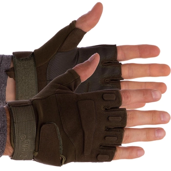 Тактичні рукавички з відкритими пальцями BLACKHAWK BC-4380 розмір XL оливковий