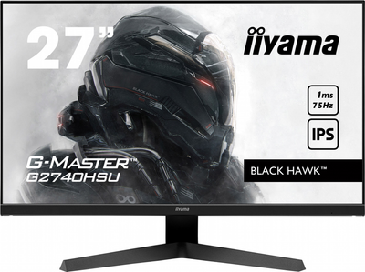 Монітор 27" iiyama G-Master G2740HSU-B1 / Fast IPS 1ms MPRT / 100% sRGB / 6-Bit+FRC / 75Hz / AMD FreeSyn
