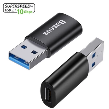 Адаптер переходник USB на Type-C скоростной USB 3.1 Gen1 Baseus Ingenuity Series Mini OTG. Black