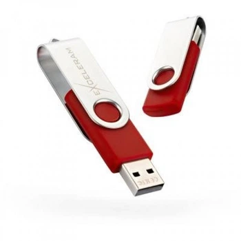 USB флеш накопитель eXceleram 32GB P1 Series Silver/Red USB 2.0 (EXP1U2SIRE32)