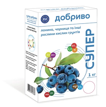 Удобрение для голубики, черники и других растений кислых почв Супер Добриво 1 кг