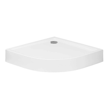 Поддон для душевой кабины HUPPE Xerano 80x80x12см полукруглый акриловый без сифона белый 840801.055