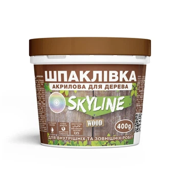 Шпаклівка для дерева готова до застосування акрилова SkyLine Wood Горіх 400 г