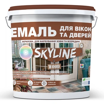 Емаль Для Вікон та Дверей SkyLine Wood Біла 3 л
