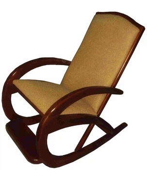 Кресло-качалка Rocker Elegant Cherry (кофе с молоком) – массив сосны, с подножкой
