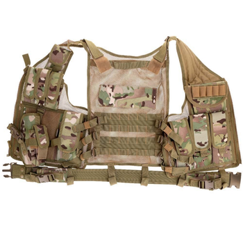 Жилет тактический AOKALI Outdoor A60 (Camouflage CP) камуфляжный водонепроницаемый с карманом LOZ