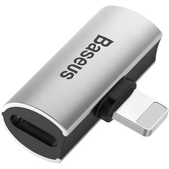 Адаптер Baseus L46 iP Male to Dual iP Female Adapter Silver (CAL46-S1)