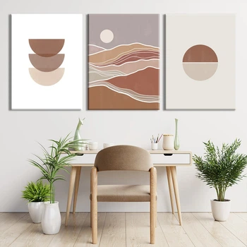 Модульна картина Холстович Pastel Shades 225х100 см. Інтер'єрна картина абстракція в пастельних тонах для вітальні, спальні, кухні, офісу