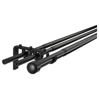 Потрійний карниз IKEA RACKA/HUGAD 120-210 см чорний (193.996.03)