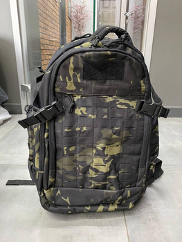 Військовий рюкзак Yakeda 40 арк., колір Black Camo, тактичний рюкзак для військових, армійський рюкзак для солдатів