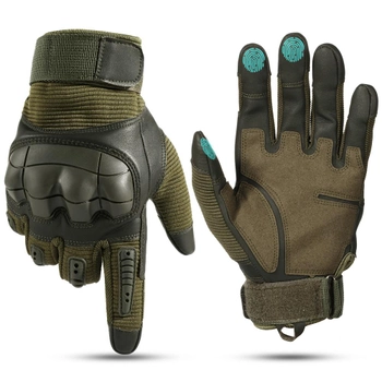 Перчатки тактические Primo Profi полнопалые, сенсорные, размер L - Army Green