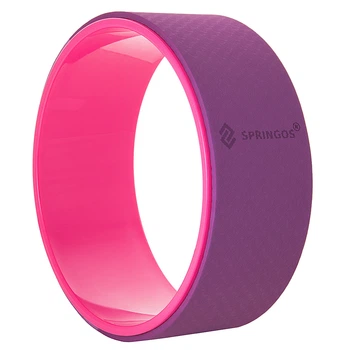 Йога кольцо для фитнеса и аэробики Springos Yoga Wheel YG0021 33 см розовый/фиолетовый