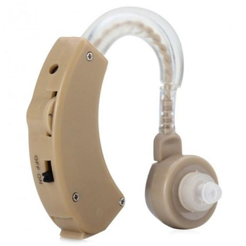 Слуховой аппарат Xingma XM-909E заушной мощный Усилитель слуха Полный комплект Бежевый (02681)