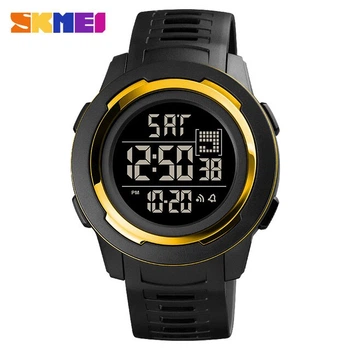 Мужские часы Skmei 1731 Черные с золотистым