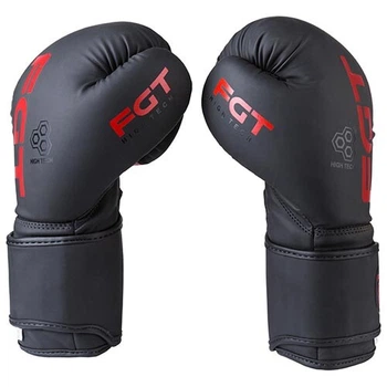 Боксерские перчатки FGT 2171, Flex, 10oz, черный/красный