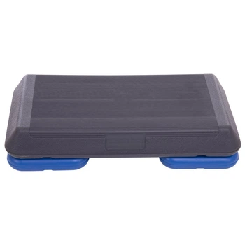 Степ платформа (тренажер) двухступенчатая 72 x 36,5 x 10/15 см черно-синяя FI-1576