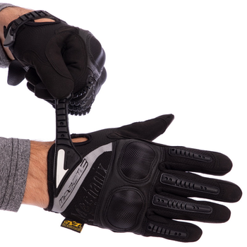 Тактические перчатки с усиленым протектором , военные перчатки, перчатки многоцелевые Размер L Черные BC-4923