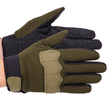 Рукавички тактичні із закритими пальцями, військові рукавички, багатоцільові рукавички Розмір L Оливкові BC-8791
