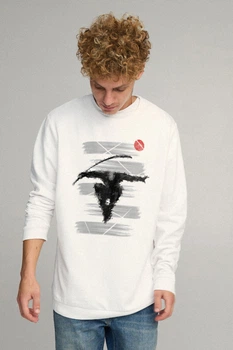 Світшот чоловічий OVERSIZE /no flis/ XL Білий (BSMW30114)