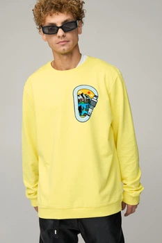 Світшот чоловічий OVERSIZE /no flis/ XL Жовтий (BSMSY30131)