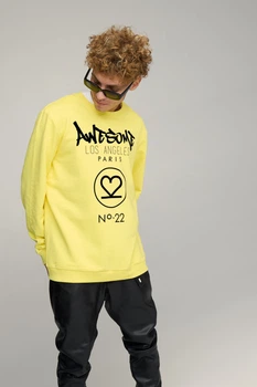 Світшот чоловічий OVERSIZE /no flis/ XL Жовтий (BSMSY30066)