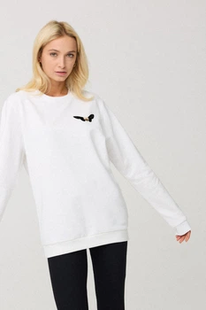 Світшот жіночий oversize /no flis/ XL Білий (BSWW30041)