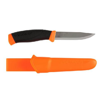 Нож Morakniv Companion F Orange нержавеющая сталь прорезиненная рукоять с оранжевыми накладками