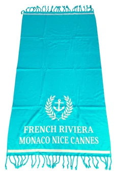 Пляжний рушник Le Comptoir de la plage Riviera 90x160 см бавовняний легкий з махровою підкладкою One size Блакитний (ZIK0000015835)