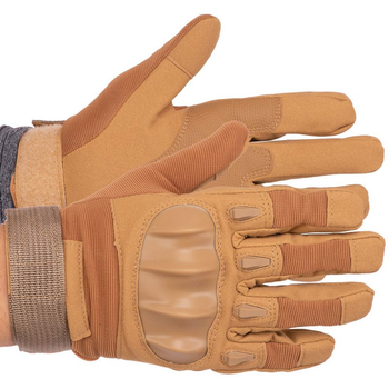 Перчатки тактические с закрытыми пальцами Zelart 8790 размер XL Khaki