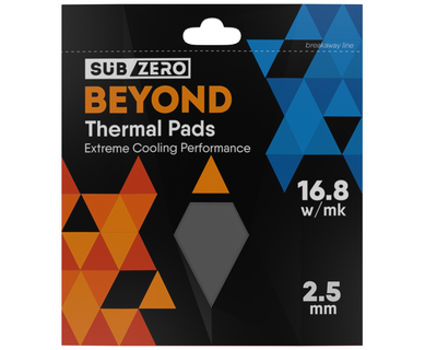 Термопрокладка SubZero BEYOND 100x100x2.5 мм SubZero Thermal Pad 16.8 W/mK сіра