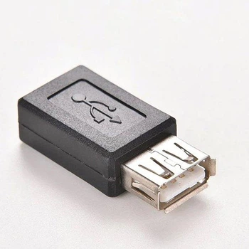 Перехідник адаптер SUNROZ USB F - Micro USB F (мама-мама) (A-48416)