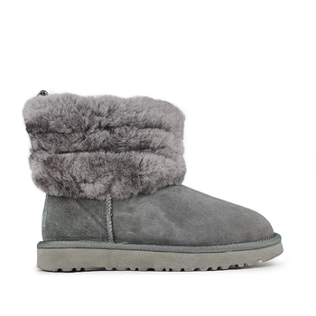 Угги женские с мехом низкие зимние замшевые серые 37, 1098533с, UGG