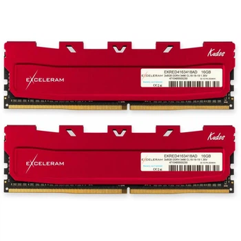Модуль памяти Exceleram DDR4 16Gb (2x8) Kudos Red 3466 MHz (EKRED4163418AD)