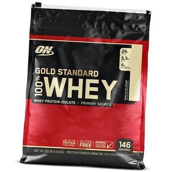 Сироватковий протеїн 100% Whey Gold Standard Optimum nutrition 4545г Ваніль морозиво (29092004)