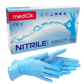 Перчатки нитриловые, 3.5 гр MediOk Nitrile Ocean, XS