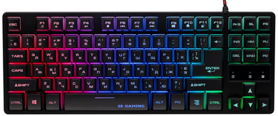 Клавиатура 2E KG290 GAMING Black USB мембранная TKL LED подсветка (2E-KG290UB)