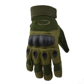 Тактичні рукавички повнопалі Oakley олива розмір L (11719)