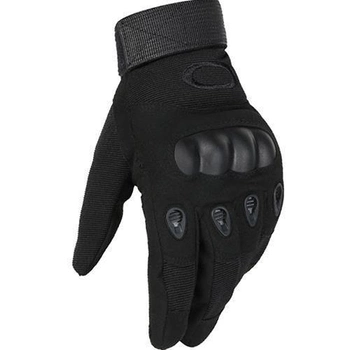 Тактические перчатки полнопалые Oakley черные размер XL (11718)