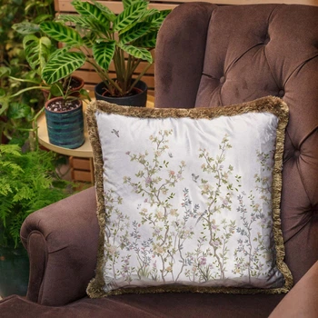 Декоративная подушка AdaHome 45x45см EY303-1 с бахромой.