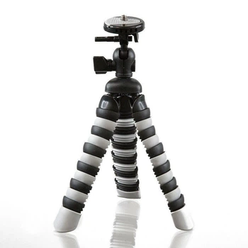 Трипод / Гибкий штатив h19 см для смартфона, GoPro, камеры Alitek Flexible Black / White (62077) (A-62077)
