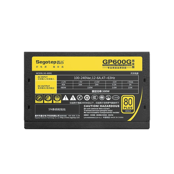 Блок питания Segotep GP600G 600W (SG-600G), 80+ Gold, 12cm fan (6959371300490)